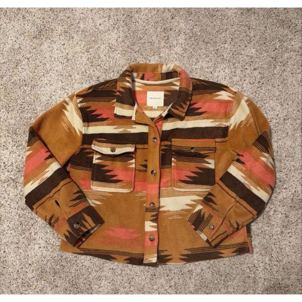 Thread & Supply Western Button Front Fleece Jacke… - image 2